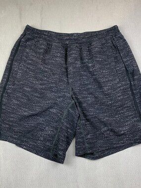 Lululemon Mens Shorts XL Black Heather Pace Breaker 9" Lined Liner Lightweight
